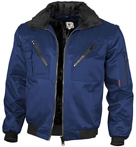 Qualitex - Pilotenjacke 4 in 1 - Kragen und Ärmel abtrennbar - mehrere Farben (5XL, Marine)