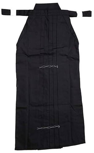 Baolixy Japan Kendo Aikido Hapkido Martial Arts Clothing Sportswear Hakama for Mens Women Traditional Clothing (Black, XXL-185cm)