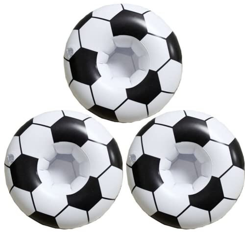 asky Lot de 3 sous-verres gonflables flottants avec impression de football