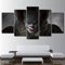MRCCS Leinwanddrucke Modulare Wandkunst Wandaufkleber 5 Teiliges Wandbild Druck auf Leinwand Malerei Moderne Abstrakte Poster Mit Rahmen S/75cm×40cm Pennywise Clown Horror Scary Picture