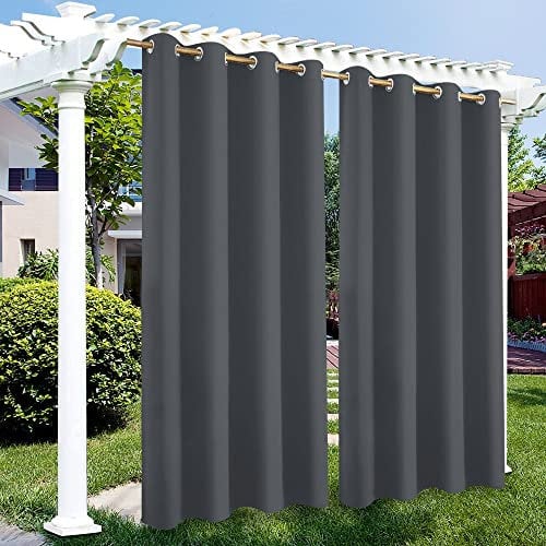 HBLIGHT Rideau Imperméable Extérieur,Fait sur Mesure Rideau pour Pergola,Isolation Thermique, Coupe-Vent Rideaux occultants Convient pour Les Jardins, Pavillons,Terrasse-1 pièce,24 Couleurs