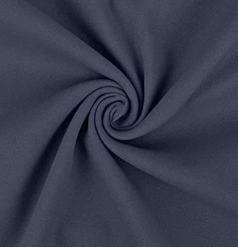 Baumwolle, Stretch Twill, Blau als Meterware, 50 cm