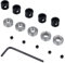 Mesee 5 Set Router Bit Bearings with Fixed Collars Kit, Bottom Mounted Ball Bearing Guide Replacement Fit 1/4'' Shank Router Bit Repair Attachment - Inner Dia. 1/4” & Outer Dia. 1/2”