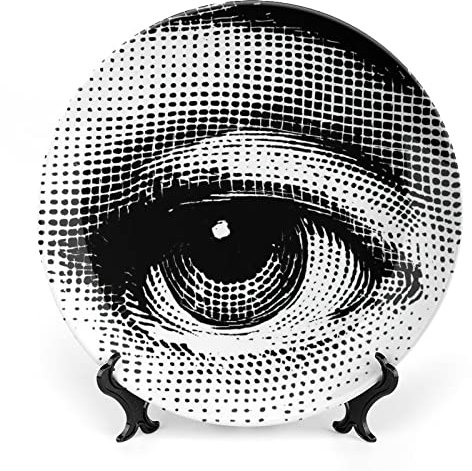 Lina Cavalieri - Piatto decorativo Fornase, da appendere alla parete, con staffa e speciale gancio a molla, stile 6,9 cm