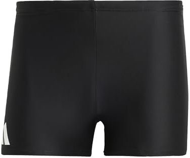 adidas Men's Solid Swim Boxers, Black/White, Size M-L/ UK 36