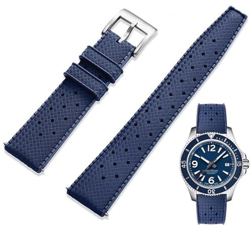 Niziruoup 20mm Uhrenarmbänder Fluorkautschuk Armband Tropical Style mit Schnellverschluss Wasserdichte Weiche Langlebig FKM Gummi Uhrenarmband Ersatzarmbänder18mm 20mm 22mm, Uhr, Gummi