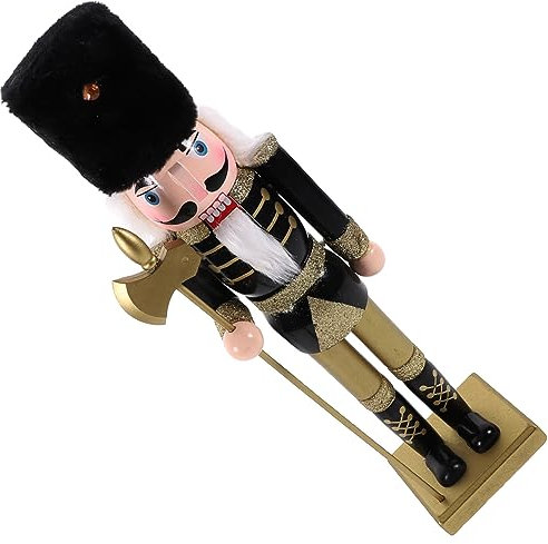 Abaodam Schiaccianoci in Legno Decorazione Da Tavolo Natalizia Ornamento Di Natale Figura Di Schiaccianoci Regalo Per Festività Accessorio Per Casa