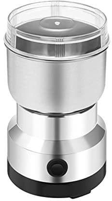 Macinacaffè in grani HUIOP Macinacaffè elettrico multiuso in acciaio inossidabile per smeriatrice per semi, spezie, erbe, noci