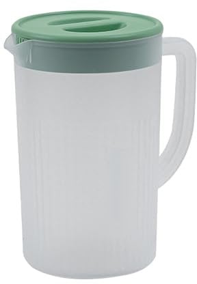 ZPSHYD Large Plastic Pitcher with Lid, 2.7L BPA-Free Cold Water Jug Leak-Proof Extra for Refreshing Juice, Iced Tea(Matcha Green)