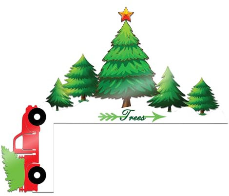 Weihnachtsbaum-Van-Türspitze – schöne Winter-Türverkleidung Dekor – lasergeschnittenes UV-bedrucktes Metalldekor – einzigartige Wintersternspitze – Weihnachtsbaumschmuck Geschenke – Silberne Glocken