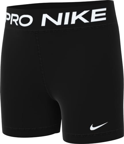 Nike Girl's Pro T-Shirt, Black/White, L