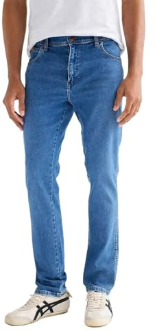 Wrangler Herren Jeans Texas Slim - Blau - Silkway W29-W50 Stretch Baumwolle
