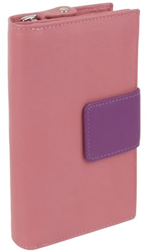 Golunski Leather Ladies Colourful Zip-Around Purse/Wallet - Rosa/Violet