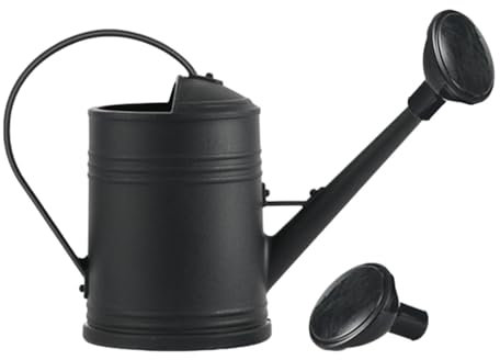 LOVIVER Gießkanne Pflanzen Sprinkler Zimmerpflanzen Retro Design Gartengerät Sprinklerkanne für Innentöpfe Außenpflanzen Balkon, Schwarz