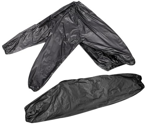 SKISUNO 1Satz Sauna Anzug für Herren Sweat Suit mit Sweat Top und Sweat Pants für Effektives Schwitzen und Fettverbrennung Atmungsaktive Sportkleidung Schwarze Sauna Kleidung