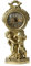 kowaku Schreibtischuhr mit Engelsstatue, Love Cherub, Kaminuhr, feine Handwerkskunst, Vintage-Design, Tischuhr, Ornament für die Bar im Freien, Gold