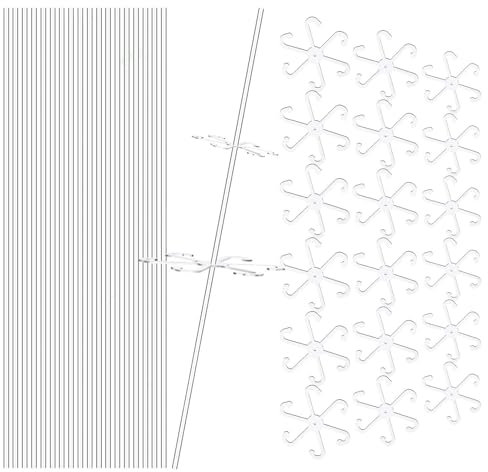 Sirseon Acryl-Pflanzenstütze,Acryl-Stielstütze | Transparente Stäbchen für Topfpflanzen, Stielhakenpfähle - Stützpfähle für Gartenpflanzen aus Acryl für Topfpflanzen, Blumen, Monstera