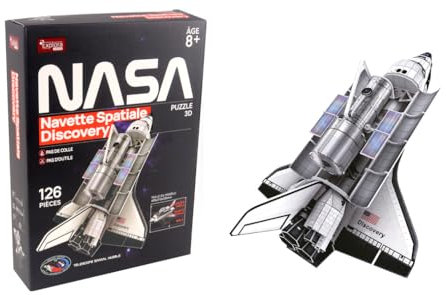 EXPLORA - Space Shuttle Discovery - 3D Puzzle - 540101-126 Teile - Level 5 - Ohne Kleber oder Schere - Bildung - Bauspiel - Geschenk für Kinder - Modell - Ab 8 Jahren