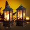 Afenau 2 Stück Halloween Laterne, Halloween Laternen, Halloween LED Kerzenlaterne für Halloween Party Requisiten, Halloween LED Kerzenlaternen für Familienfeiern, Bar, Halloween Deko Außen (Schwarz)