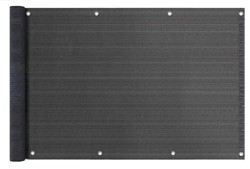 QLS Balkonabdeckung 100x700 cm Sichtschutz 97% UV-Schutz Wetterfest Anthrazit