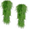 Rybtd 2 plantas colgantes artificiales de helecho, 80 cm, resistentes a los rayos UV, plantas artificiales de hiedra falsas, decoración para interiores y exteriores