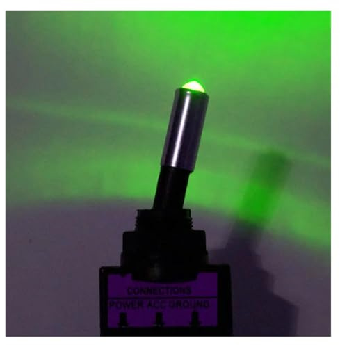 1PCS ASW-15D 12V 20A Car Auto LED Light Toggle Rocker Switch 3Pin SPST ON/OFF Sales for vehicles NWPNLXEA(Green)