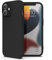 Zuvirelx Glatte Silikon hülle für iPhone 12 Mini, Staubbeständig‌, Slim, Taschentauglich‌ Handyhülle Cover Case für Apple iPhone 12 Mini - Schwarz
