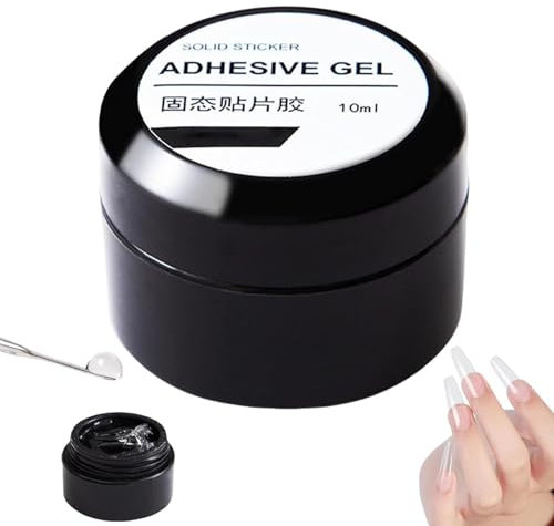 Colle À Ongles En Gel Solide - Gel De Colle À Ongles Solide 10ML Pour Appuyer Sur Les Ongles | Colle Gel Pour Ongles Solide Longue Durée | Gel Dur Solide Pour Pointes D'ongles Souples, Colle Solide À