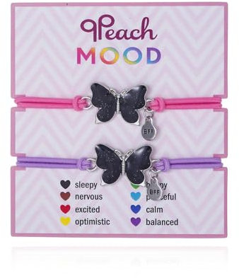 Fokelyi 2 Stück Stimmungs Armband Mädchen, Kinderarmband in leuchtenden, Wechselt die Farbe Stimmungsarmband, Als Geschenk zum Kindergeburtstag (Temperatur VerfäRbung)
