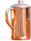 HEALTHANDWEALTH® Pure Copper Pitcher for Ayurvedic Health Benefits 1.5 Liter Handcrafted Copper Water Jug with Matching Lid | for Serving More Water with Family