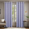 Deconovo Lot de 2 Rideaux Occultants Thermiques Isolants Anti-Froid à Œillets - Motif en Fil d'or 140×240CM, Rideaux Thermiques pour Chambre et Salon Lavande