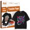 MechKit Inkjet Transferpapier, 20 Blatt A4 Bedruckbares Bügelfolie Transferfolie für Dunkel und Schwarz T-Shirt/Textilien, Transfer Paper für Tintenstrahldrucker
