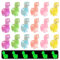 Keboyoe 18 Piezas Mini Alpaca Luminosas de Resina Estatua Luminosa de Alpacas Mini Figuras Alpaca Luminoso mini alpacas de Resina Luminiscente para Jardines en Miniatura,Plantas en Macetas,DIY Decorar