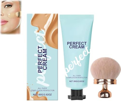 2Stück Body Coverage Perfector, All-Over Teint Perfektionierer mit Extra großer Körper Make-up-Pinsel,Tattoo Abdeckung Wasserfest,Bein und Körper Narbe Abdeckung Make-up