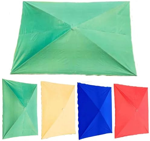 AGKANVCVNT Sonnenschirm Ersatz Baldachin 3.0x3.0m 3.0x2.0m Rechteckig Sonnenschirm Ersatzbezug 4/6 Streben Sonnenschirm Bezug Wasserdicht Für Hof, Garten, Strand, Pool(Green,3x2m(10x6.5ft))