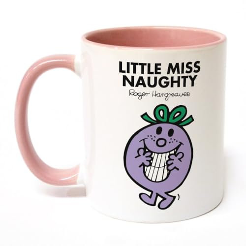 Mr. Men Little Miss Naughty Large Porcelain Colour Handle Mug Little Miss
