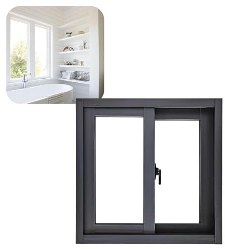 Ventanas correderas horizontales, ventanas de repuesto de aluminio con pantalla y vidrio, ventilación de bloqueo grande para sótano o baño