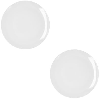 Quid Set de 2 platos pizza Select de porcelana 33 cm | Blanco, Porcelana, formato redondo, acabado brillo, 33 cm, 2 piezas, apilable, apto para microondas, apto para frigorífico
