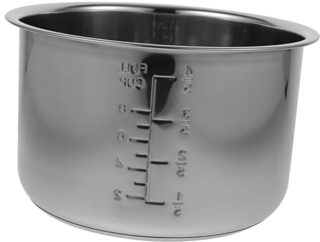 JECOMPRIS Olla Arrocera Antiadherente 4l Interior De Cocina Doméstica 304 Acero Inoxidable Base Reforzada para Sustitución Compatible Uso Eléctrico