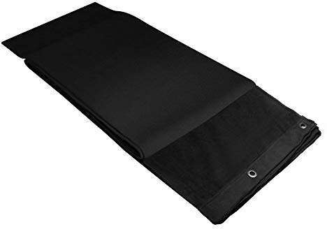 Adam Hall Accessories 0151 X 53 - Dekomolton B1 mit brünierten Ösen, gesäumt 5 x 3 m, schwarz