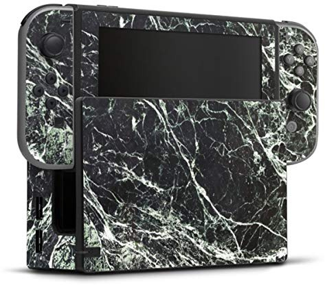 DeinDesign Skin kompatibel mit Nintendo Switch Folie Sticker Marmor Stein Black & White