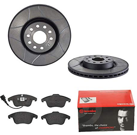 2 Bremsscheiben + Bremsbelagsatz Vorne von Brembo Geschlitzt (1420-54375) Bremsensatz Bremsanlage Bremsen-Kit,Bremsenset, Bremsscheiben, Bremsbeläge, Bremsen-Set, Beläge, Bremsbelag, Bremsbelagsatz,