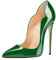 EDEFS Damen Spitze Zehen Stiletto Pumps für Party Hochzeit Schuhe Lack Grun EU39