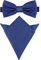 Ladeheid Herren Schmale Fliege & Einstecktuch Set M/P (12cm x 6cm, 22cm x 22cm, Blau2)
