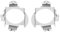 Auto Scheinwerferlampe H7 Sockel, H7 LED Scheinwerfer Adapter D04, Kfz Scheinwerfer H7 Lampenfassung Adapter, Umrüstsatz für Scheinwerferlampen Adapterhalter Silver, Edelstahl