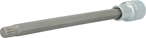 BRILLIANT TOOLS BT022961 1/2 Vielzahn-Bit-Stecknuss, 200 mm lang, M10 [Powered by KS TOOLS]