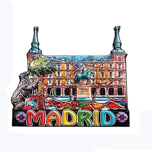Madrid Spanien 3D-Kühlschrankmagnet, Heim- und Küchendekoration, magnetischer Aufkleber, Madrid Spanien, Kühlschrankmagnet, Sammlung, Reisesouvenir, Geschenk