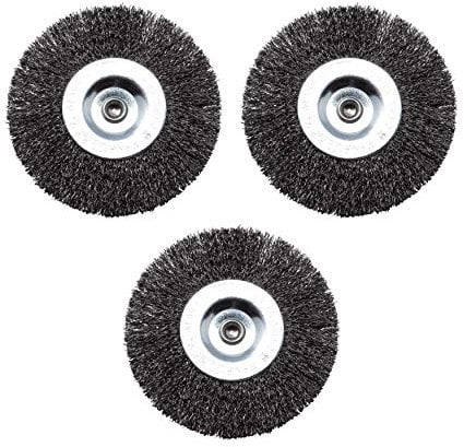 3 Fugenbürsten, Rundbürsten Set aus Metall, für Grizzly Universalbürste ERB 550-1H, Grizzly ERB 550-2S, Grizzly ERB 550-3U