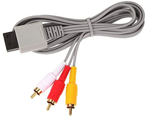 Ruitroliker 1.8M/6ft AV Cable TV RCA Composite Cable Replacement for Wii Wii u Console