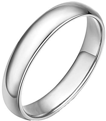 KnBoB Damen 18K Gold Ringe Hochglanzpoliert Form Eheringe Hochzeit Gr. 50 (15.9)